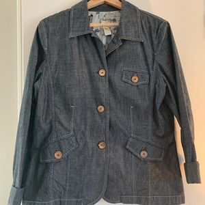 J Jill barely worn denim chambray jacket in medium